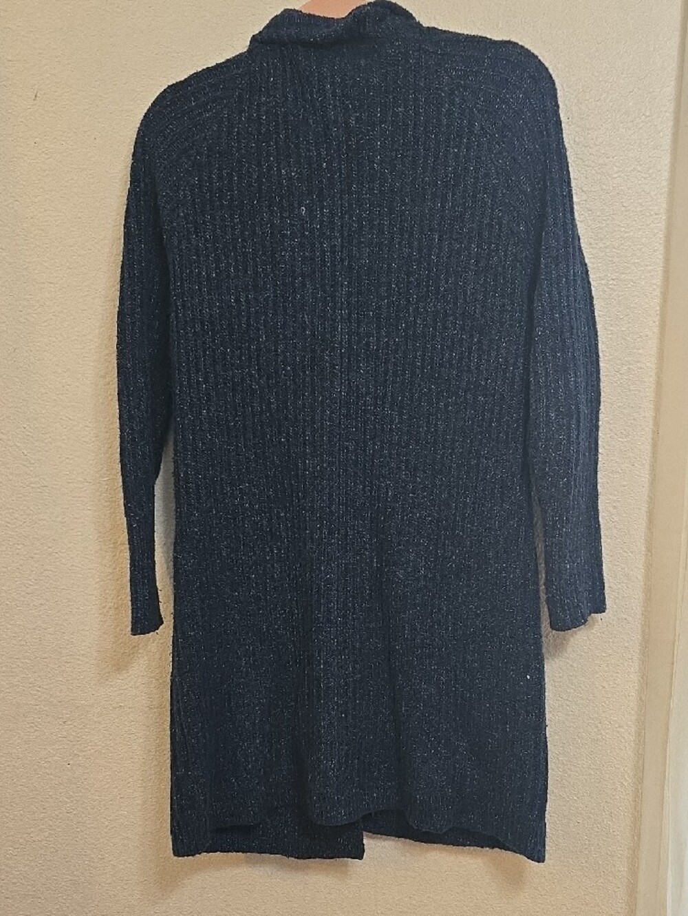 CAbi Navy Ribbed Long Button Cardigan - Picture 4 of 6